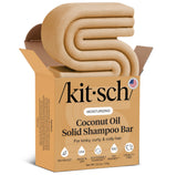 Kitsch Coconut Oil Shampoo Bar - Hydrate & Soften Dry Damaged Hair - Deep Moisturizing Curly Hair Shampoo - Safe Shampoo for Color Treated Hair - Silicone, Paraben & Sulfate Free - Made in USA, 3.2 oz