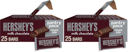 HERSHEY'S Milk Chocolate Snack Size, Candy Bars, 11.25 oz, Easter Basket Stuffers