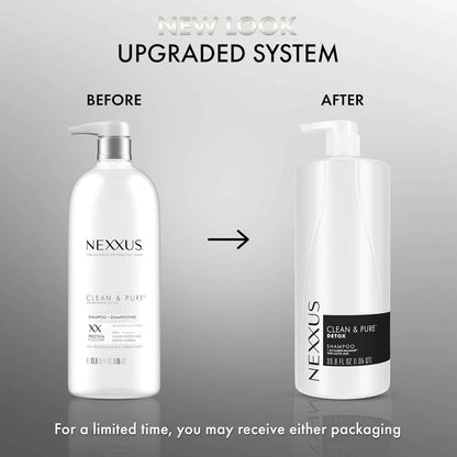Nexxus Clean & Pure Shampoo Detox for Professional-Level Silicon, Sulfate & Paraben Free Hair Care Powered by CLARIFIX BALANCER Technology with Lactic Acid