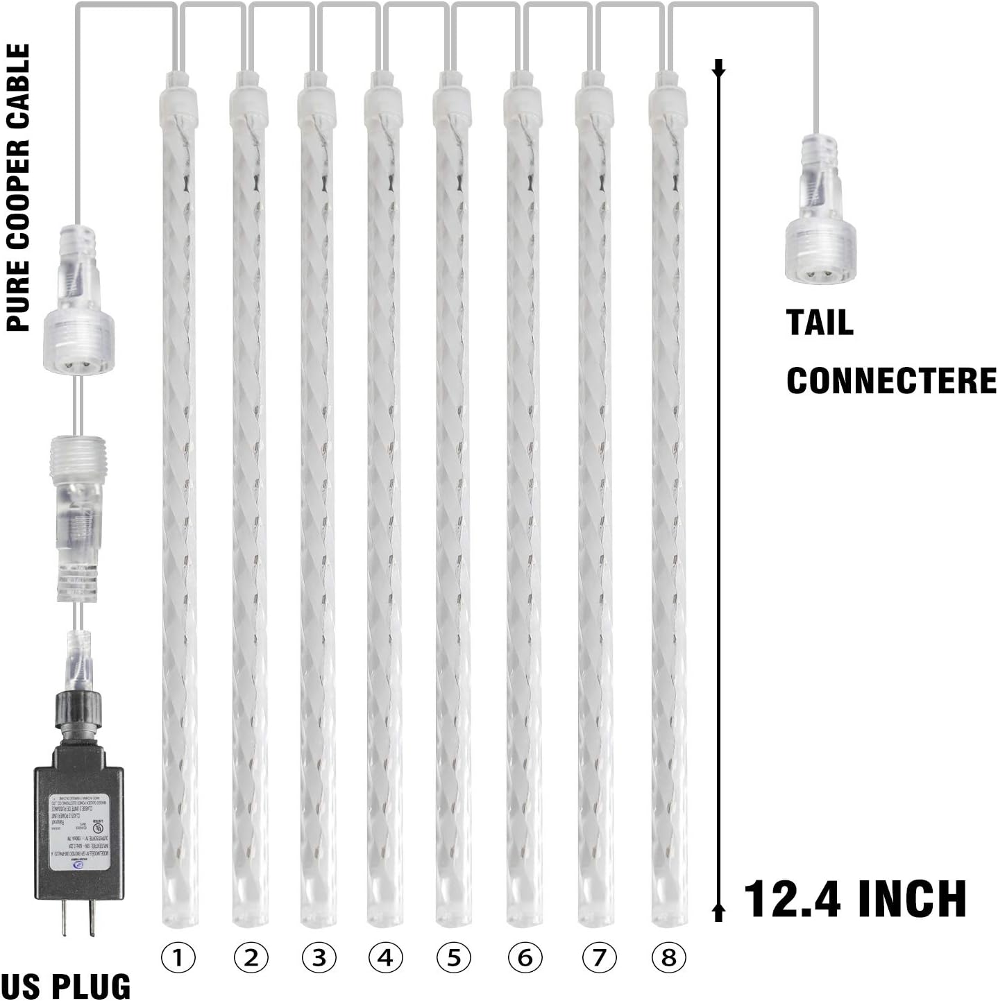 FUNPENY_Meteor_Shower_Rain_Lights,_288/864_LED_Christmas_Lights_Icicle_Snow_Falling_Halloween_Light_Outdoor_Raindrop_Light,_30cm_8_Tubes_Xmas_Tree_Holiday_Christmas_Halloween_Decoration,_Blue