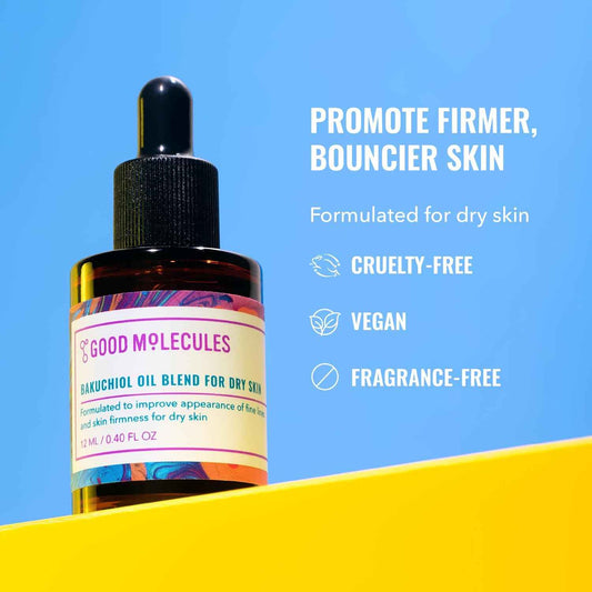 Good Molecules Bakuchiol Oil - Ultra Hydrating Natural Blend with Bakuchiol and Rosehip Oil, Promotes Collagen Production, Moisturizing Face Oil