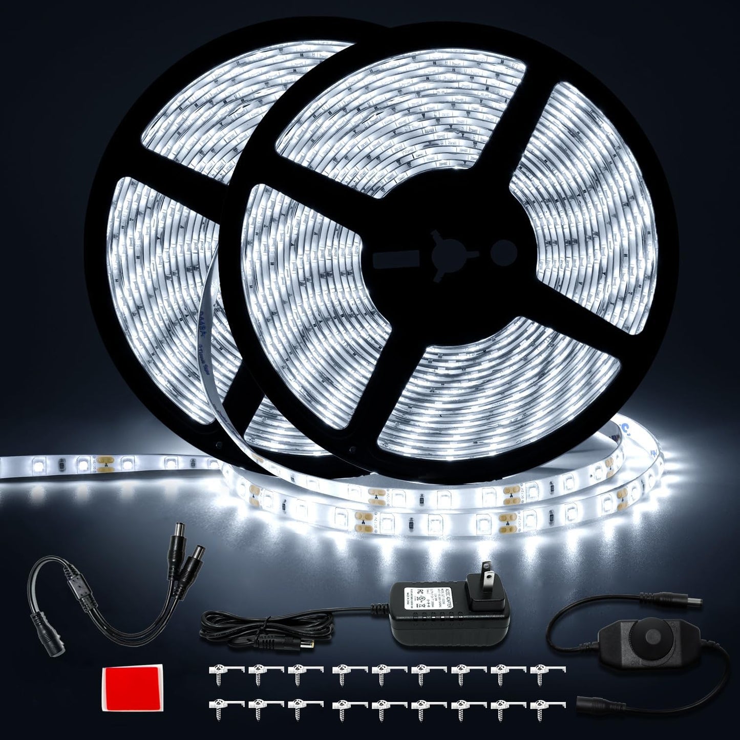 16.4FT/_49.2ft/50ft/65.6FT_Waterproof_LED_Strip_Lights,_IP44_Tape_Light,_15M_12V_Rope_Light_Strong_3M_Adhesive,_for_Home,Kitchen,_Patio,_Balcony,_Party,_Wedding,_Indoor_and_Outdoor_Decor