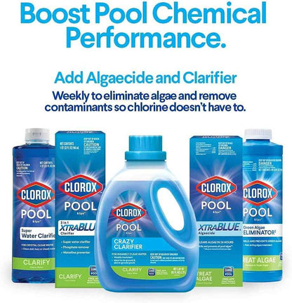 Clorox® Pool&Spa™ Swimming Pool Super Water Clarifier, Creates Crystal Clear Pool Water, 1 Quart