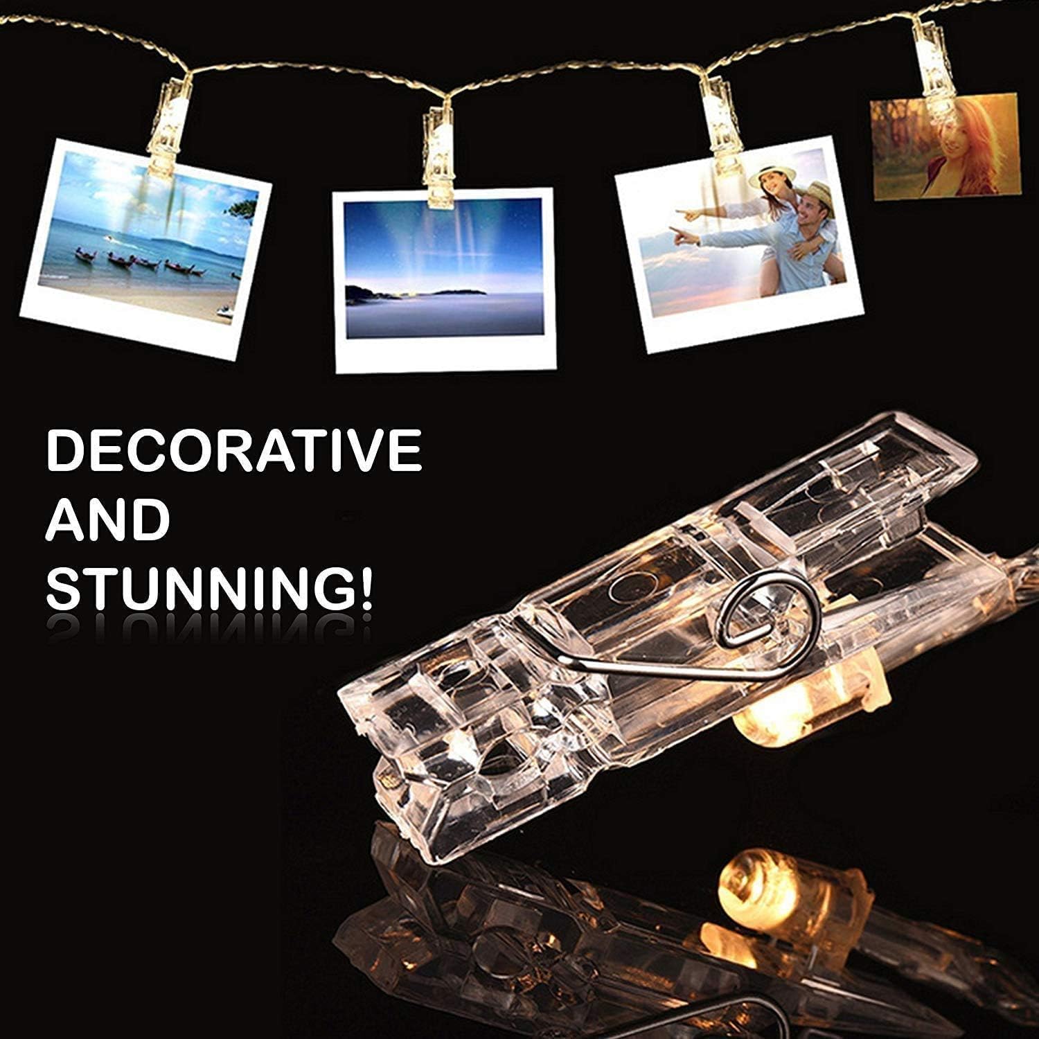 LiyuanQ_40_LED_Photo_Clip_String_Lights_with_Remote,_8_Modes_Indoor_Fairy_String_Lights_for_Hanging_Photos_Pictures_Cards_and_Memos,_Ideal_Gift_for_Bedroom_Decoration_(USB_Operated,_Warm_White)