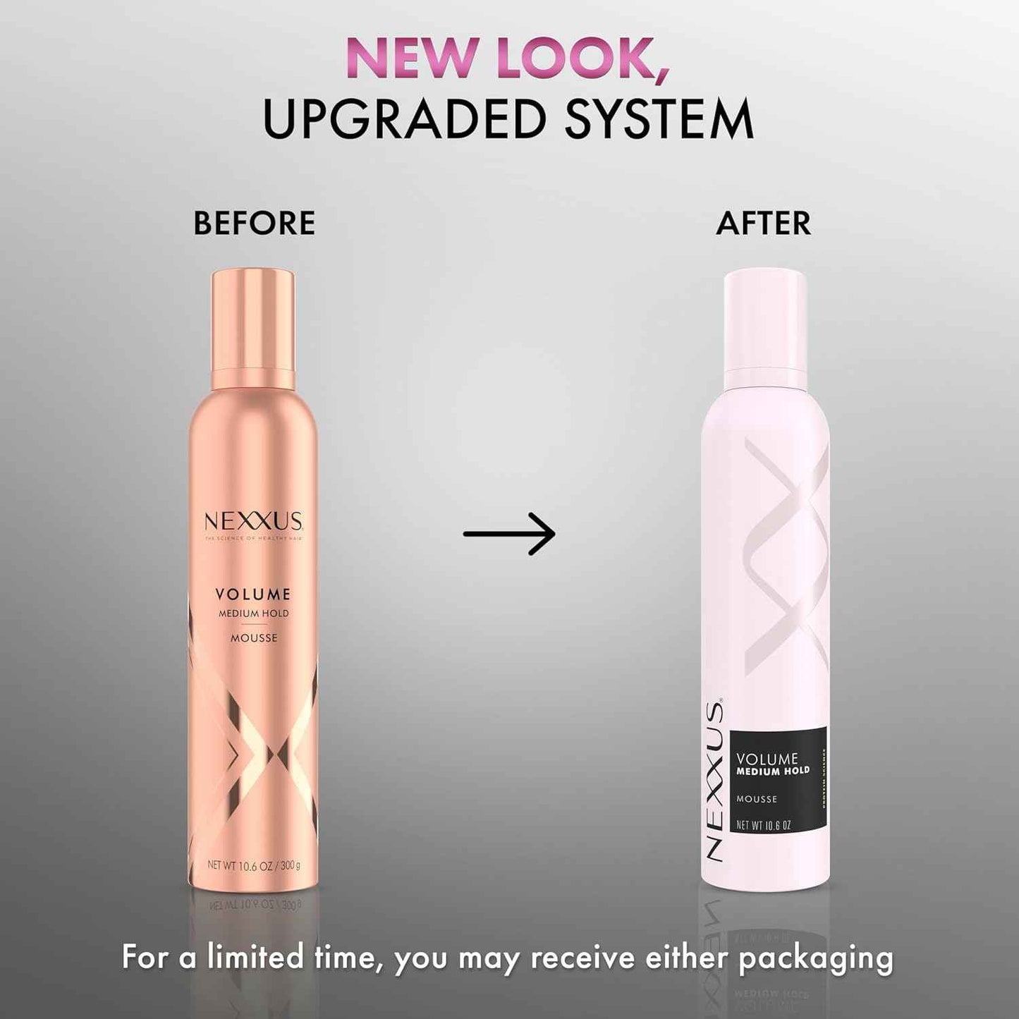 Nexxus Styling Hair Mousse for Volume Medium Hold Mousse Powered by STYLEPROTECT Technology
