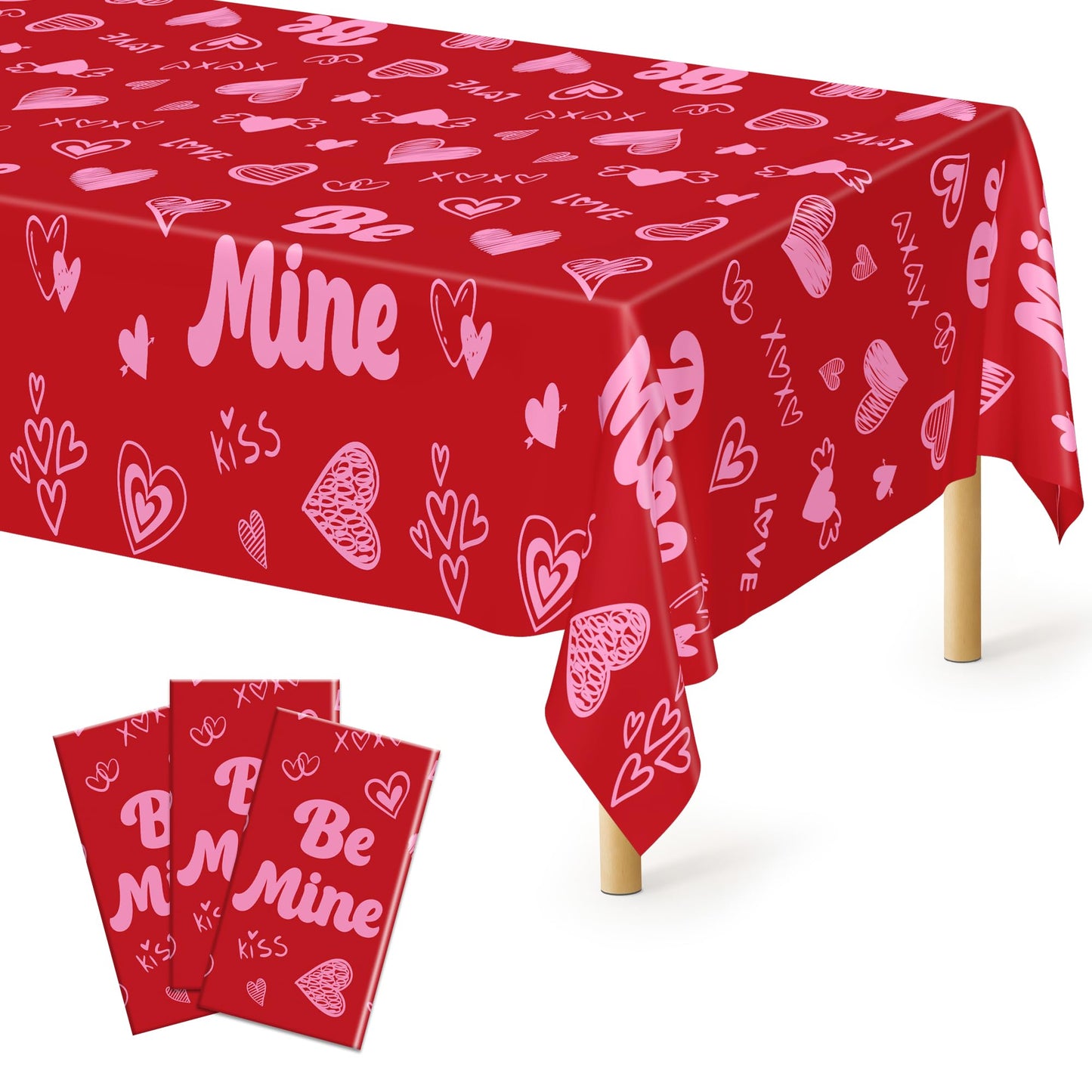 Valentines - 3pcs 54x108 in