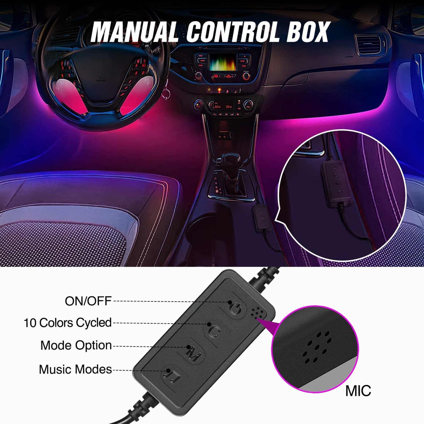 Nilight_72_LED_USB_Interior_Strip_Lights_Dream_Color_RGB-IC_12V_DC_with_App_RF_Remote_Control_Multicolor_Footwell_Under_Dash_Chasing_Inside_Light_Kits_2_Lines_Music_Sync_Mode_for_Cars_Truck_ATV_UTV