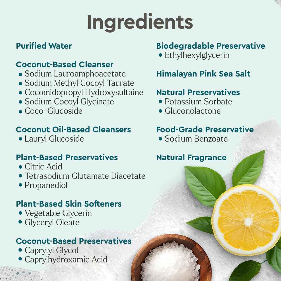 Puracy Body Wash Refill, Natural Body Wash, 98.6% Pure Plant Ingredients, Moisturizing Shower Gel for Women Men Kids, Body Soap for Dry Sensitive Skin Gently Scented