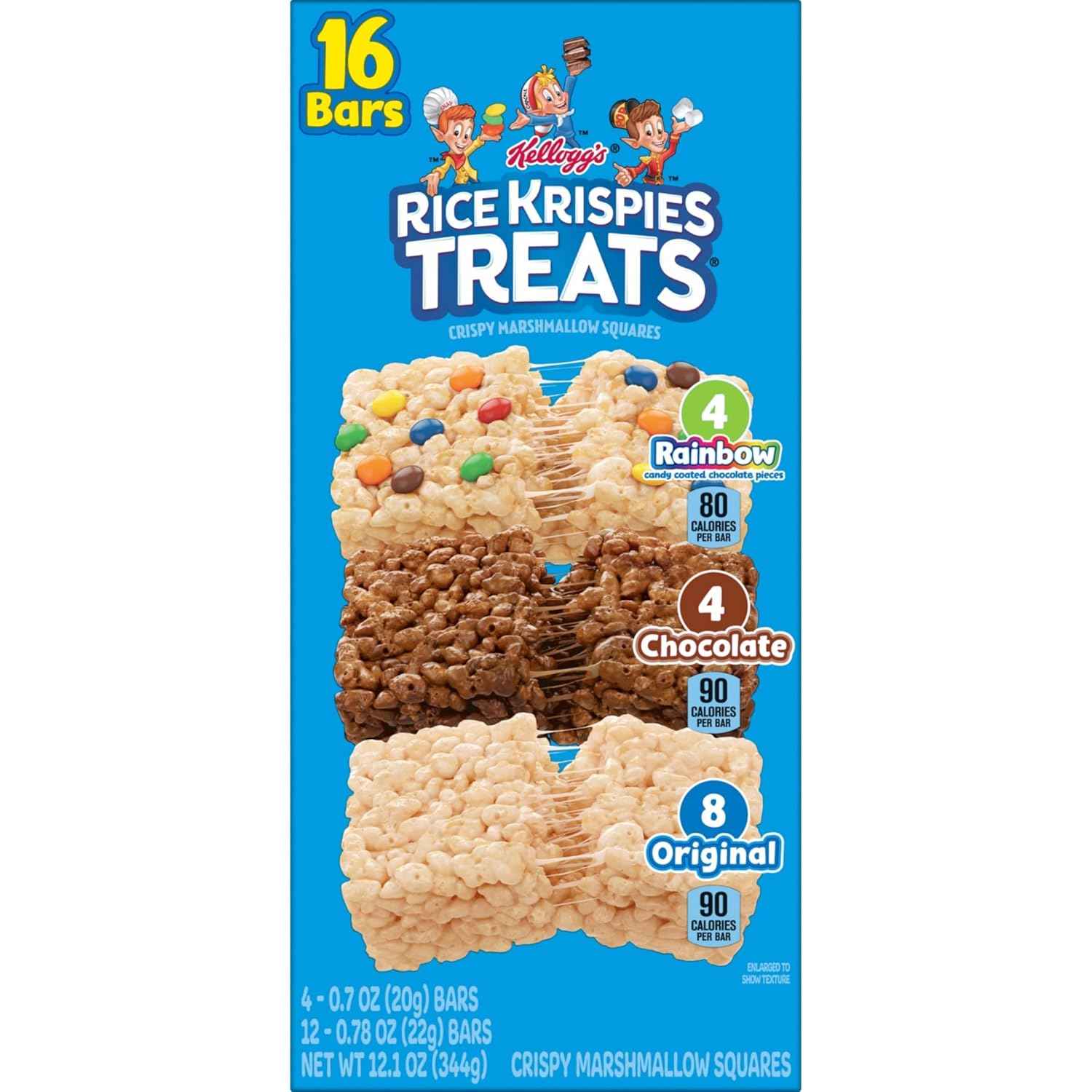Rice Krispies Treats Crispy Marshmallow Squares, Kids Snacks, Cereal Bars, Variety Pack