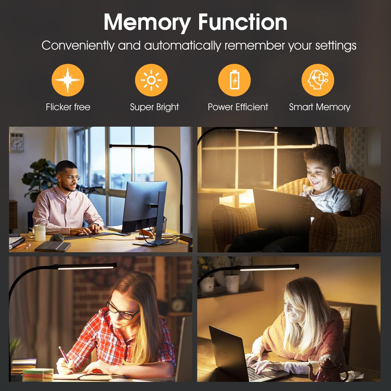 LED_Desk_Lamp_with_Clamp,_Eye-Caring_Clip_on_Lights_for_Home_Office,_3_Modes_10_Brightness,_Long_Flexible_Goose-Neck,_Metal,_Swing_Arm_Architect_Task_Table_Lamps_with_USB_Adapter,_Black/White_and_Silver
