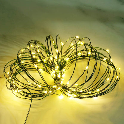 Mudder_Christmas_Battery_Operated_String_Lights_Outdoor_Green_Fairy_String_Waterproof_Starry_Fairy_Lights_with_8_Modes_Remote_Control_Timer_for_Garden_Room_Christmas_Tree(33ft,Green_and_Warm_White)