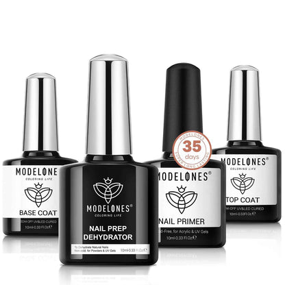 modelones Builder Nail Gel, 7-in-One Clear Builder for Nails, LED Lamp Cured Color Rubber Base Gel Polish Coat Strengthener Thickening Extension Rhinestone Glue in a Bottle for DIY Home Salon Gifts