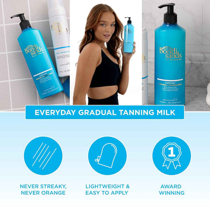 Bondi Sands Everyday Gradual Tanning Milk | Long-Lasting, Tanning Body Moisturizer Enriched With Aloe Vera and Vitamin E for Glowing Skin