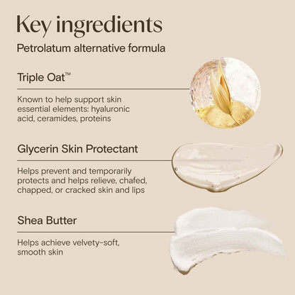 Aveeno Skin Relief Healing Ointment, for Extra Dry, Cracked & Sensitive Skin, 72-Hour Protectant with Triple Oat, Shea Butter & Glycerin, Fragrance-Free for Body, Face, Hands, Lips
