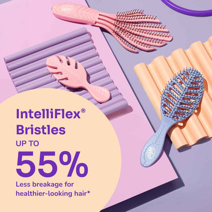 Wet Brush Go Green Mini Detangler, Detangling Travel Hair Brush - Ultra-Soft IntelliFlex Bristles Glide Through Tangles & Gently Loosens Knots While Minimizing Pain, Split Ends & Breakage