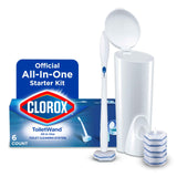 Clorox ToiletWand Disposable Toilet Cleaning System, Spring Cleaning Essential, ToiletWand, Storage Caddy, and Disinfecting ToiletWand Scrubbing Pad Refills