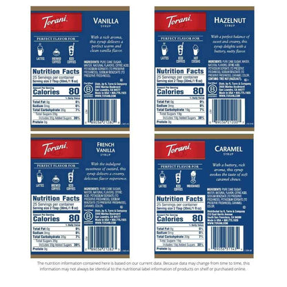 Torani Variety Pack, 25.4 Ounces (Pack of 4)