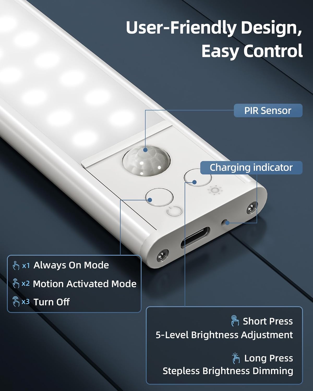 10inch/12_inch_Under_Cabinet_Lights,_Motion_Sensor_Light_Indoor,_Wireless_Closet_Lights,_1800mAh_Rechargeable_Battery,_Magnetic,_5_Levels_Dimmable,_Under_Counter_Lights_for_Kitchen,_Bathroom_(2_Pack)