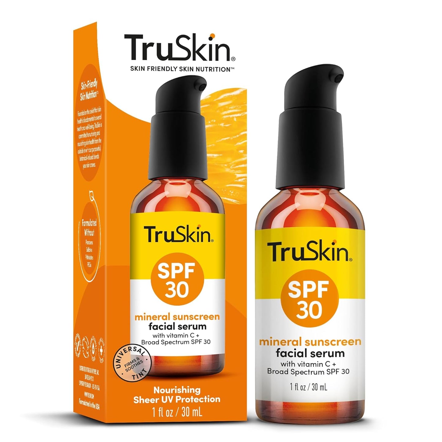 TruSkin_Sunscreen_Serum_for_Face_-_SPF_30_Universal_Tinted_Mineral_Sunscreen_Face_Serum_with_Zinc_Oxide_-_Sheer,_Lightweight_Finish_with_Vitamin_C,_Hyaluronic_Acid,_Ceramides_&_Niacinamide,_1_fl_oz