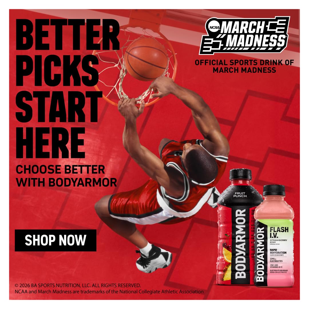 BODYARMOR_Flash_I.V._Electrolyte_Beverage,_Tropical_Punch,_Hydration_Drink_with_Coconut_Water_For_Rapid_Rehydration,_Post_Workout_Recovery,_20_Fl_Oz_(Pack_of_12)
