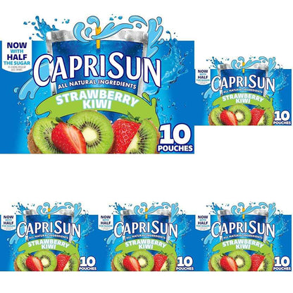 Capri Sun Flavored Juice Drink Blend from Concentrate with Other Natural Flavor Juice Drink Blend, for Strawberry Kiwi, All Natural Ingredients