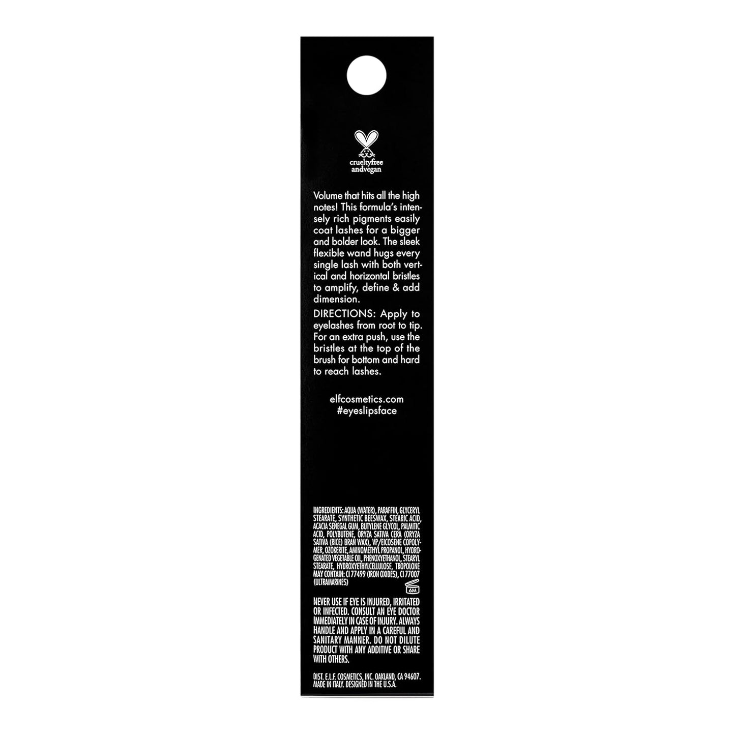 e.l.f._Lash_It_Loud_Mascara,_Volumizing_&_Intensely_Pigmented_Formula_For_Fuller_&_Bolder_Lashes,_Adds_Dimension,_Vegan_&_Cruelty-Free,_Black,_0.23_Oz