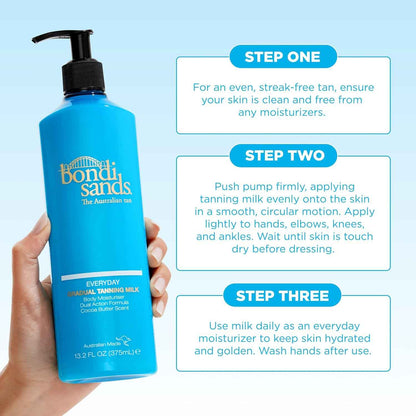Bondi Sands Everyday Gradual Tanning Milk | Long-Lasting, Tanning Body Moisturizer Enriched With Aloe Vera and Vitamin E for Glowing Skin