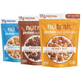 NuTrail 17g Protein Nut Granola Cereal, Variety Pack, No Sugar Added, Keto, Low Carb, Gluten Free, Grain Free, Healthy Breakfast 8 oz. 3 Count