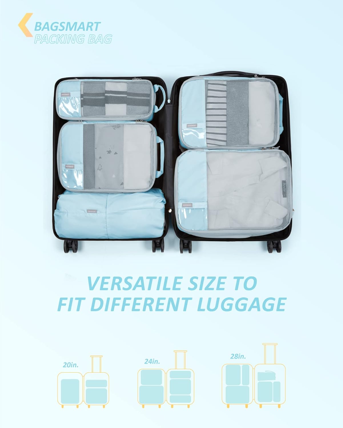 BAGSMART_6_Set_/4_Set/2_Set_Compression_Packing_Cubes_for_Travel,_Lightweight_Luggage_Organizer_Bags,_Durable_Space_Saver_Bags_Travel_Essentials