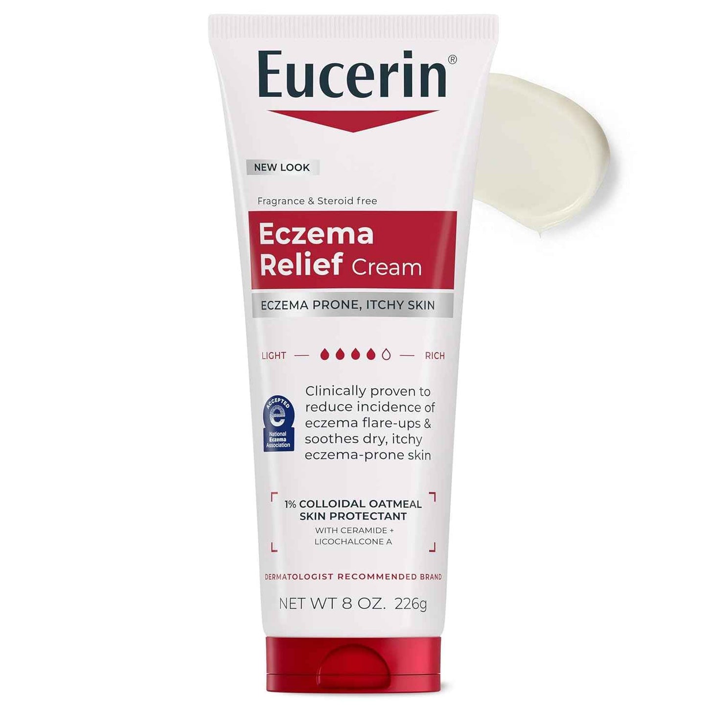 Eucerin Eczema Relief Body Cream, Colloidal Oatmeal Enriched, Steroid Free Eczema Cream
