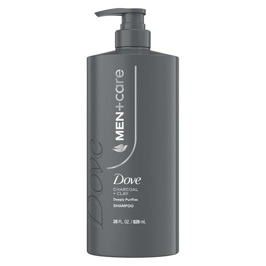 DOVE_MEN_+_CARE_Shampoo_1_count_Charcoal_+_Clay_for_Real_Hair_that_Powers_Up_Hair_Strength,_with_Deep_Purifying_Benefits,_28_Fl_oz