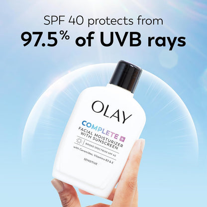 Olay_Complete+_Face_Moisturizer_with_Sunscreen_SPF_40,_For_Sensitive_Skin,_Broad_Spectrum_Sun_Protection,_Fragrence-Free_-_No_White_Cast_on_All_Tones,_Nourishes_Moisture_Barrier_-_Ceramides,_6_Oz