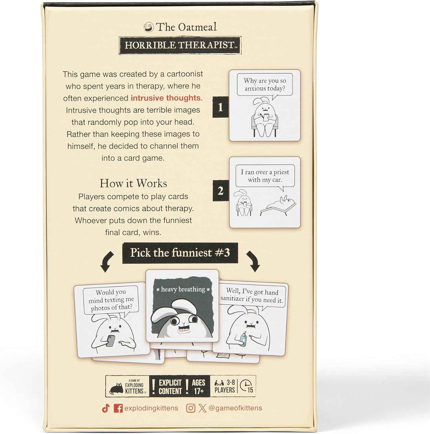 Horrible Therapist: by Exploding Kittens - A Card Game for 3-8 Players, Ages 17+ - Adult Party Game for Family Night