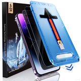 MAGIC JOHN 2 Pack for iPhone 14 Pro Max 6.7 inch Privacy Tempered Glass Screen Protector, Auto Dust-Elimination Installation, Easy Installation, Bubble Free
