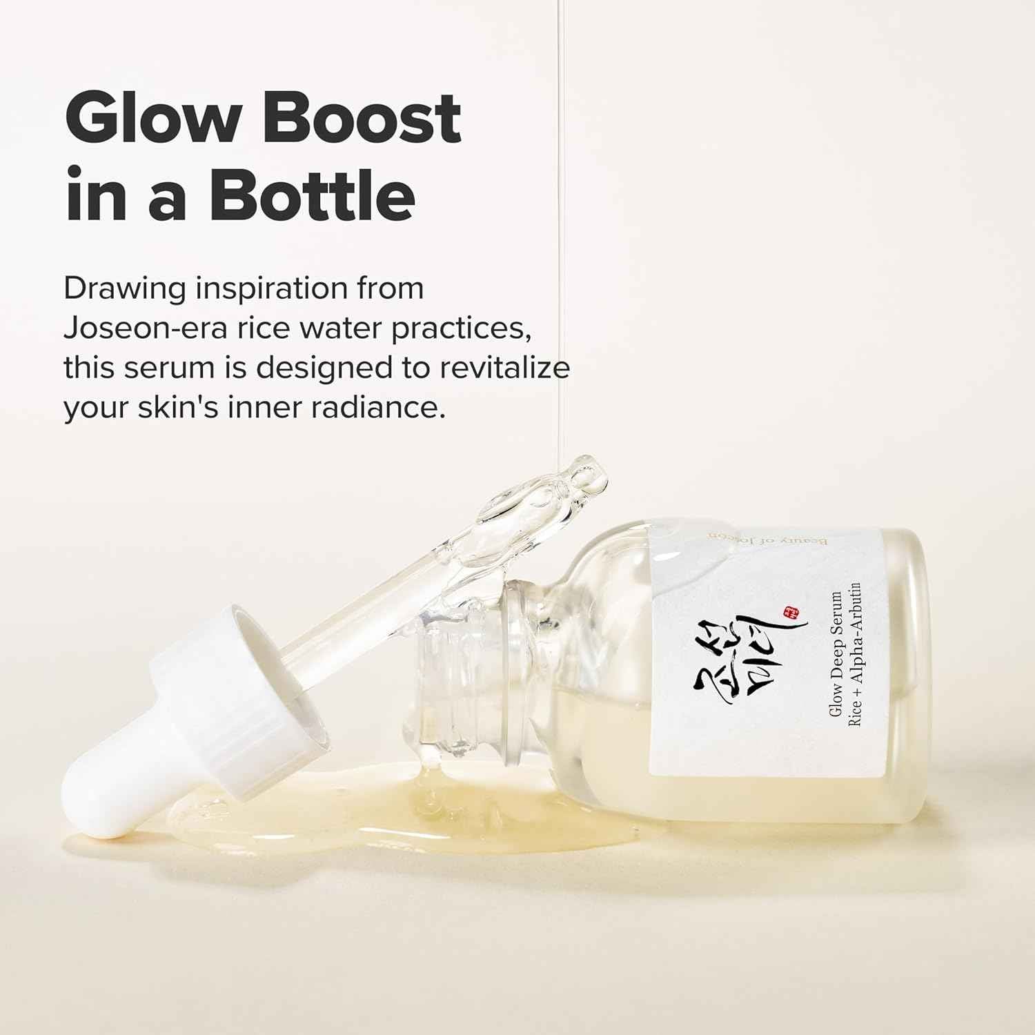 Beauty of Joseon Glow Deep Serum Rice Alpha-Arbutin for Uneven Dull Skin Tone, Daily Korean Skin Care for Men and Women