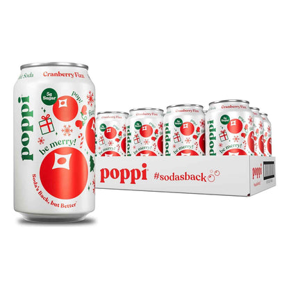 Poppi Sparkling Prebiotic Soda Beverage with Apple Cider Vinegar, Seltzer Water and Fruit Juice