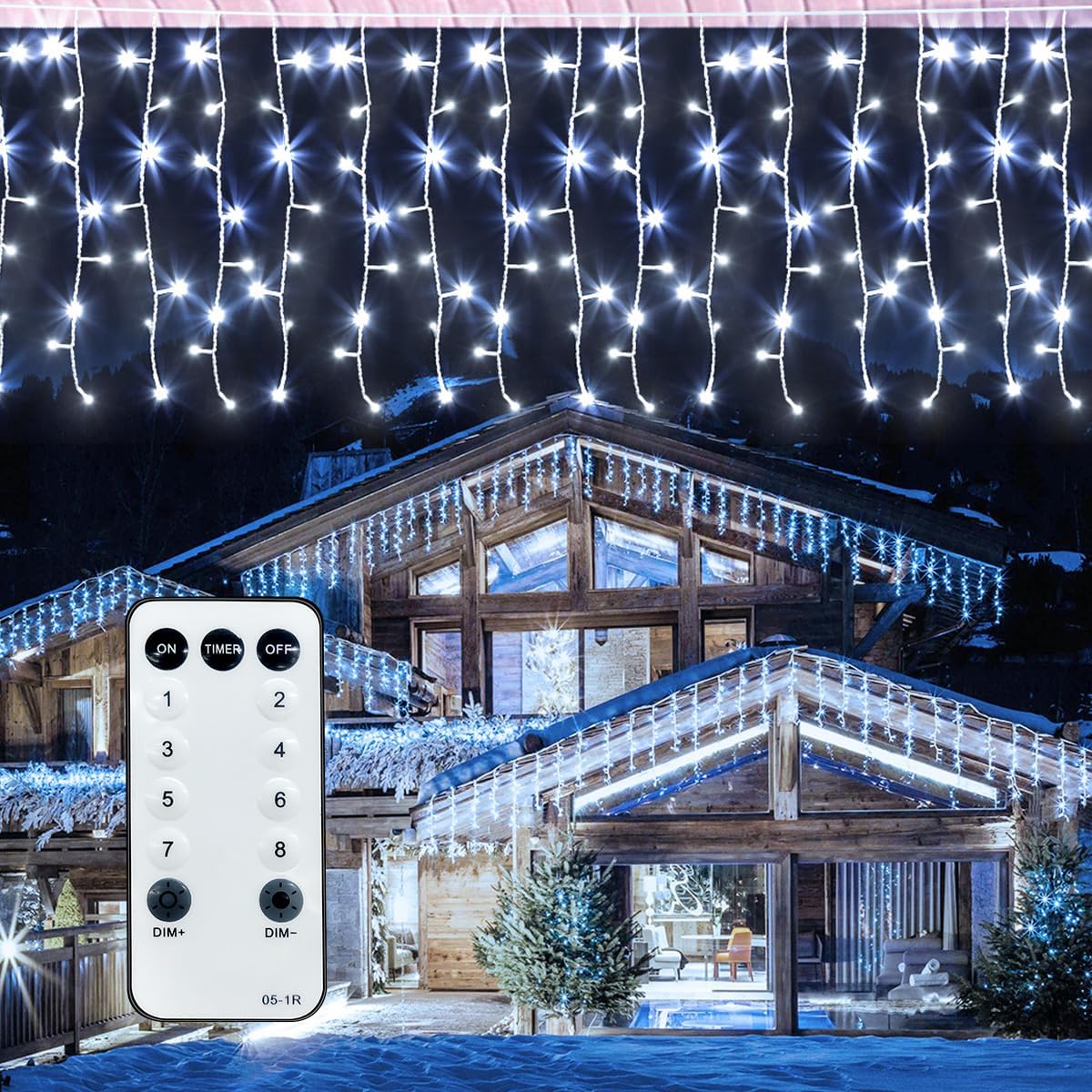 32.8FT_Icicle_Lights,_Christmas_Outdoor_with_400LED_75_Drops,_IP65_Waterproof_Eaves_Lights,_8_Modes,_for_Christmas_Eaves_Garden_Room_Decoration_Cool_White