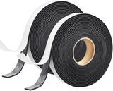 Seal Foam Tape,1/2 Inch W x 1/8 Inch T Weather Stripping for Door and Window,High Density Single Sided Closed Cell Door Insulation Weather Strip, 3 Rolls Total 50FT Black