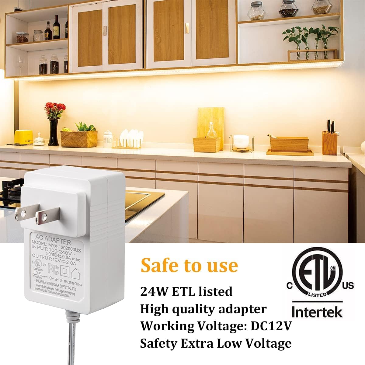 WOBANE_Under_Cabinet_Lighting,_8PCS_LED_Strip_Lights_with_Remote_and_24W_Adapter,_Ultra_Bright_240-LED_Tape_Light_for_Kitchen,Counter,Shelf,TV_Back_Warm_White/Natural_White/White,Dimmable,Timing,Memory_Function