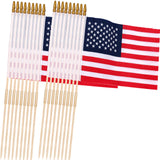 American Flags for Outside, 250th Anniversary USA Stick Flag with Handheld and Grounded Multi-Purpose Flagpole, Memorial Day, 4th of July Decorations, Patriotic Decorations