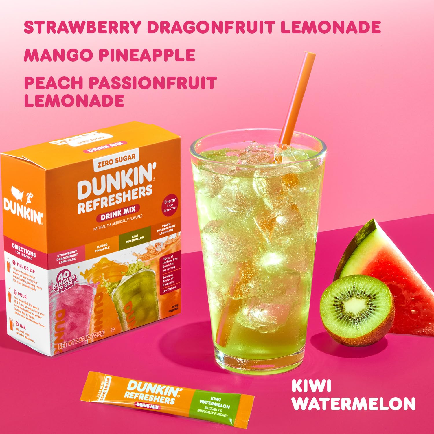 Dunkin’_Refreshers_Singles_To_Go!_Powdered_drink_mix_packets,_40_Ct_Variety_Pack,_40_Single_serve_Packets_per_Box_(40_servings),_Energy_from_Green_Tea,_aspartame-free,_no_synthetic_colors,_naturally_and_artificially_flavored,_just_add_water