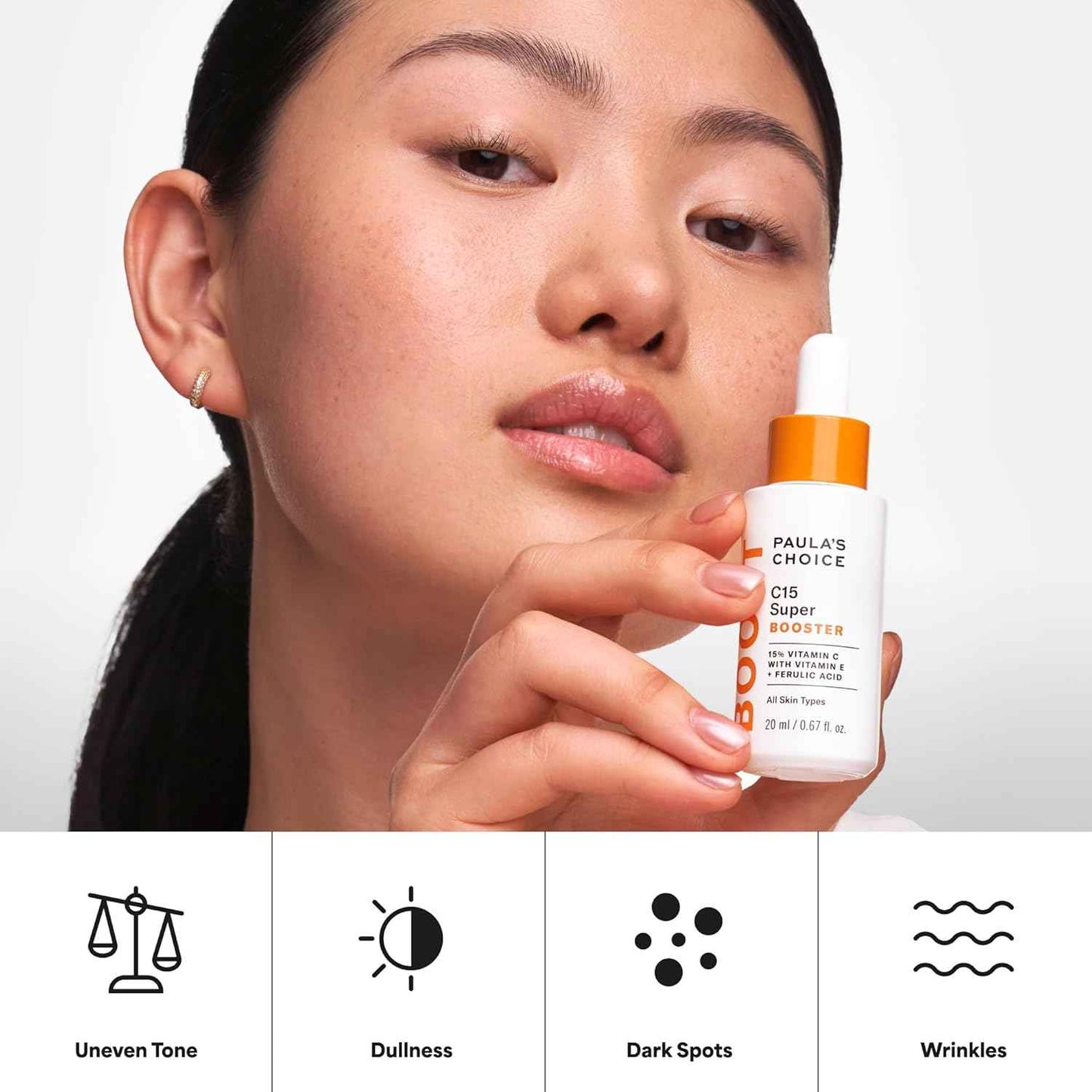Paula's Choice BOOST C15 Super Booster, 15% Vitamin C Serum for Face, Face Serum with Vitamin E & Ferulic Acid for Discoloration & Glow, Fragrance-Free