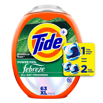 Tide Power Pods with Febreze Laundry Detergent Pacs, All-Day Freshness