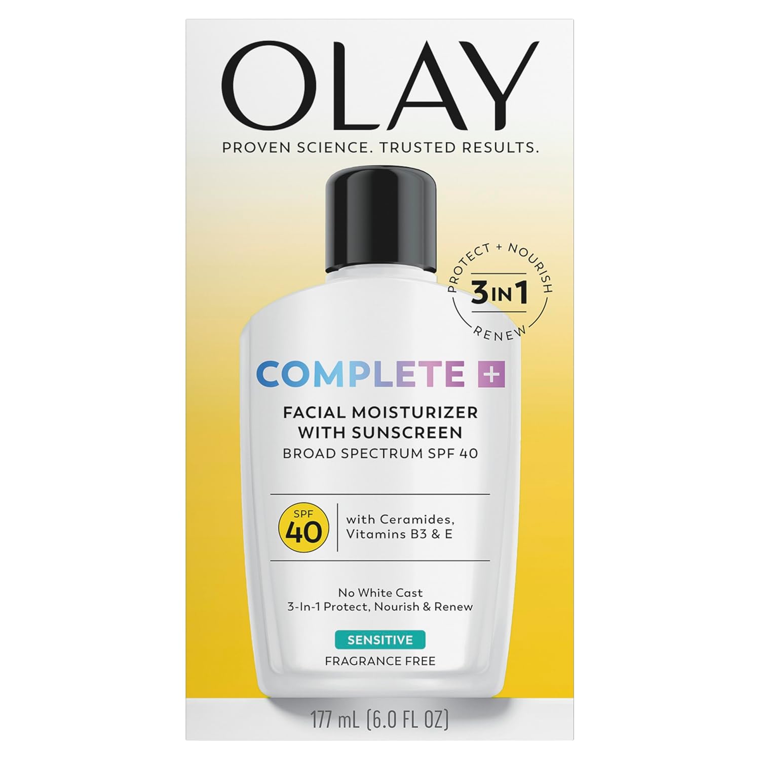 Olay_Complete+_Face_Moisturizer_with_Sunscreen_SPF_40,_For_Sensitive_Skin,_Broad_Spectrum_Sun_Protection,_Fragrence-Free_-_No_White_Cast_on_All_Tones,_Nourishes_Moisture_Barrier_-_Ceramides,_6_Oz