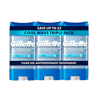 Gillette Antiperspirant and Deodorant for Men, 72hr Sweat & Odor Protection, Long Lasting Freshness, Anti-White Mark Technology, Clear Gel