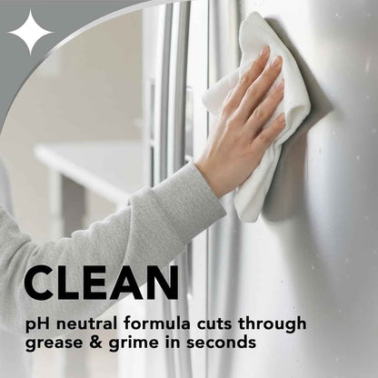 Weiman Stainless Steel Cleaner & Polish, Anti Fingerprint Spray Stainless Steel Cloth, Water Spots & Grease, No Streaks or Residue, Safe for Metal Polish, Chrome, Appliances, Sinks & Grills