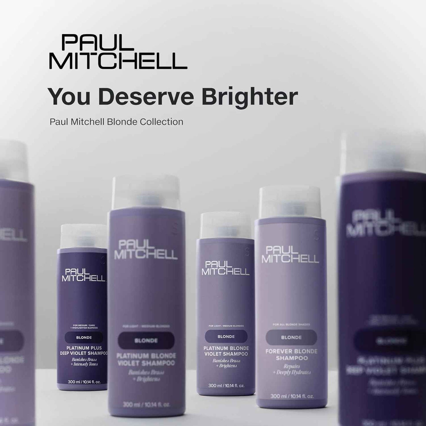 Paul Mitchell Platinum Blonde Violet Shampoo, Banishes Brass + Brightens, Ideal for Light to Medium Blonde, Silver, Gray or White Hair