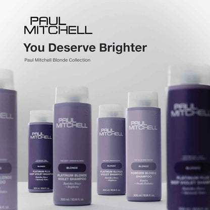 Paul Mitchell Platinum Blonde Violet Shampoo, Banishes Brass + Brightens, Ideal for Light to Medium Blonde, Silver, Gray or White Hair