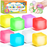Stress Cube, Slow Rising Ice Cube Stress Balls for Adults Kids, Sensory Fidget Toy for Anxiety Relief, Square Shape Squishy Ball Toys for Classroom Prizes, Nice Cube Squishy for Party Favors