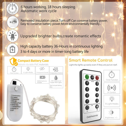 6_Pack_Fairy_Lights_Battery_Operated_with_Timer_2PCS_Remote_LED__Twinkle_Lights_Waterproof_Silver_Wire_Fireflies_Lights_DIY_Mason_Jar_Wedding_Party_Christmas_Centerpiece_Table_Deco